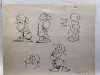 Fine Artwork On Sale Fine Artwork On Sale Original Grumpy Model Sheet (Snow White)